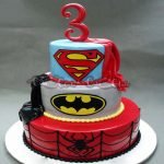 3 In 1 Super Powers Theme Cake