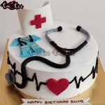 Congrats Doctor Theme Cake