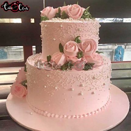 2 Tier Fancy Pink Theme Cake