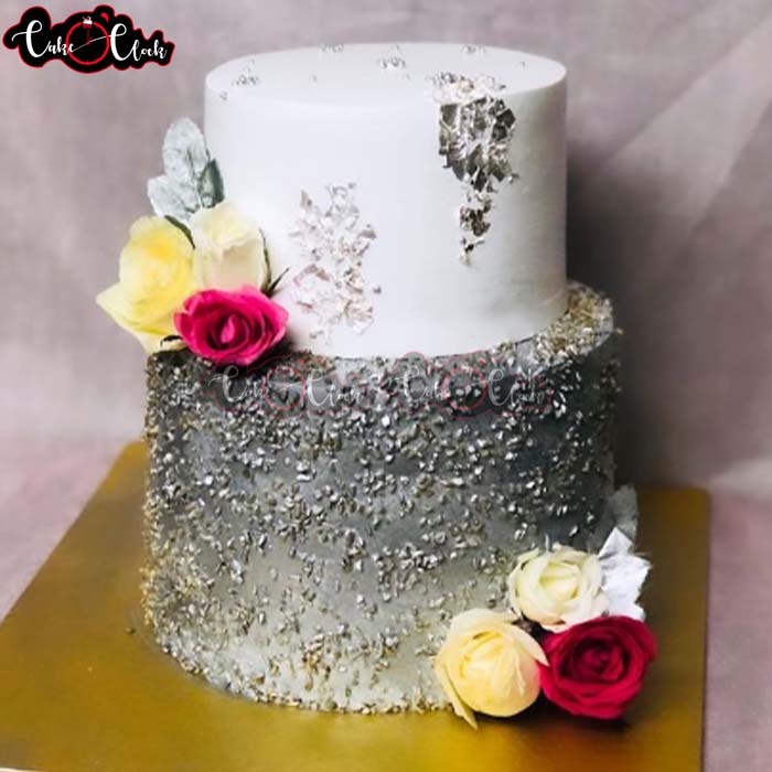 2 Tier White And Silver Theme