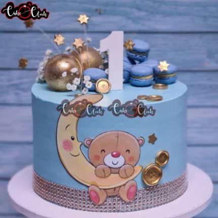 1st Birthday Macaron Cake With Mini Stars