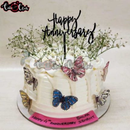Happy Anniversary Butterfly Cake