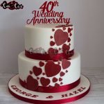 Beautiful 2 Tier Anniversary Cake