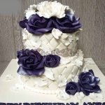 Fancy Flowers 2 Tier Cake