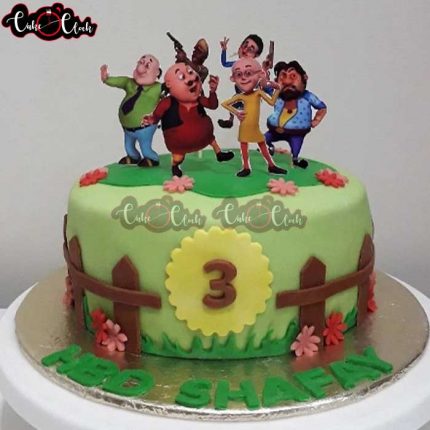 Motu Patlu Theme Cake
