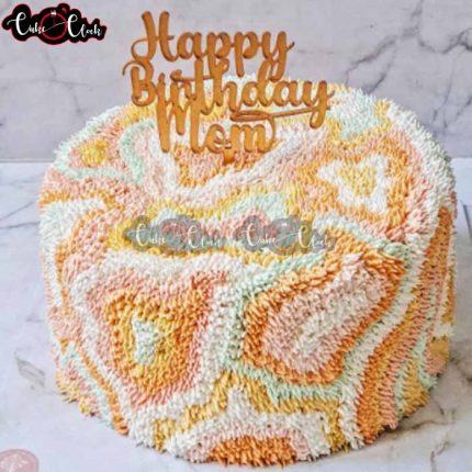 Fancy Happy Birthday Mom Cake