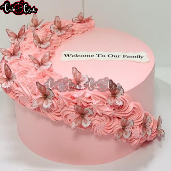 Beautiful Butterflies Baby Welcoming Cake