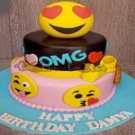 OMG Emojis Theme Cake