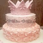 Fancy Pink Crown Cake