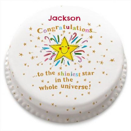 Shiniest Star Congratulations Cake