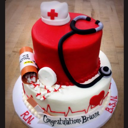 Congrats Nurse Theme Cake