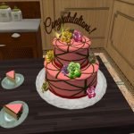 2 Tier Happy Flower Congratulations Cake