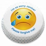 Sad Face Emoji Sorry Cake