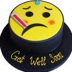 Emoji Black Theme Get Well Soon Cake