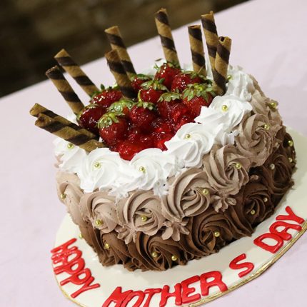 Choco Strawberry Mothers Day Cake