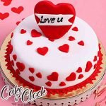 Love You Mini Hearts Cake