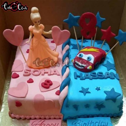 2 in 1 Birthday cake