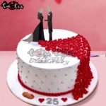 25th anniversary cake