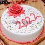 Beautiful Rose New Year Cake