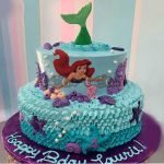 2 Tier Ariel Princess Cream Cake