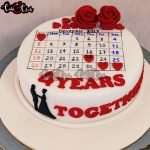 calender theme anniversary cake