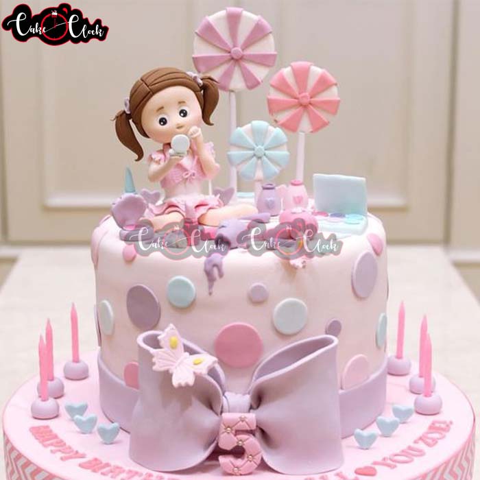 candy theme cake for little princess