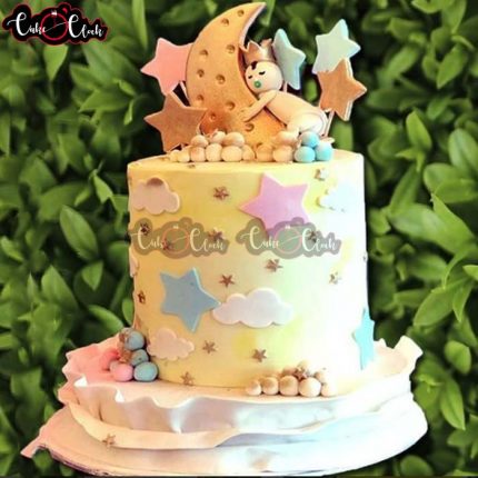 creacent theme baby shower cake