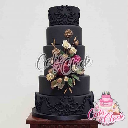 dried flowers effect cake