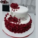 fresh cream anniversary cake