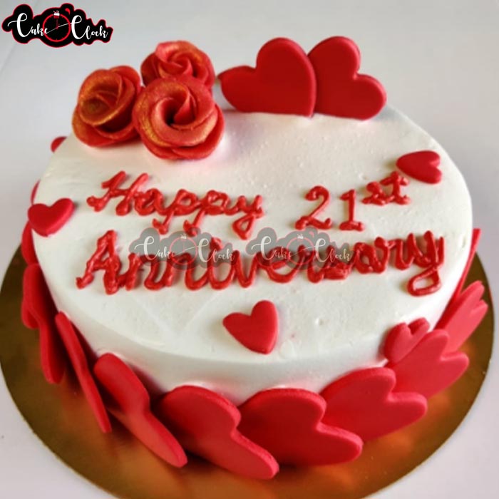 happy 21st anniversary cake