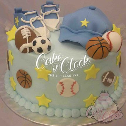 sports theme cake
