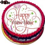 white and red theme celebration cake