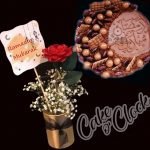 Beautiful cake with rose