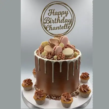 rose gold buttercream cake